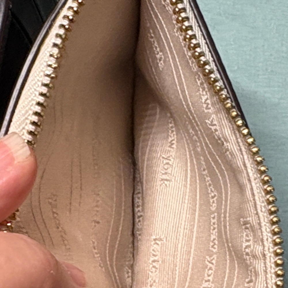 Kate Spade Staci Colorblock Small Bifold Wallet Warm Beige Brown Parchment NIB - Picture 7 of 8